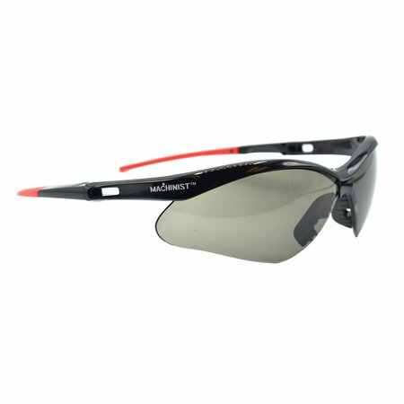 CORDOVA MACHINIST PRO BLACK FRAME, GRAY ANTIFOG LENS, DUAL WRAP-AROUND LENS, BAYONET TEMPLES EMP20ST